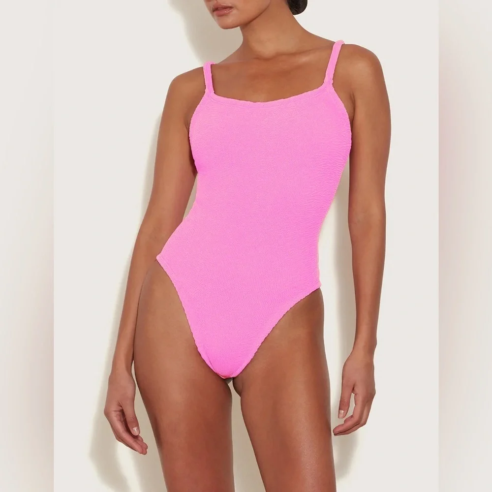 Hunza G Pink One Piece Swimsuit - Picture 4 of 8